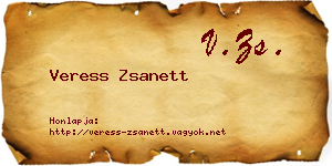 Veress Zsanett névjegykártya